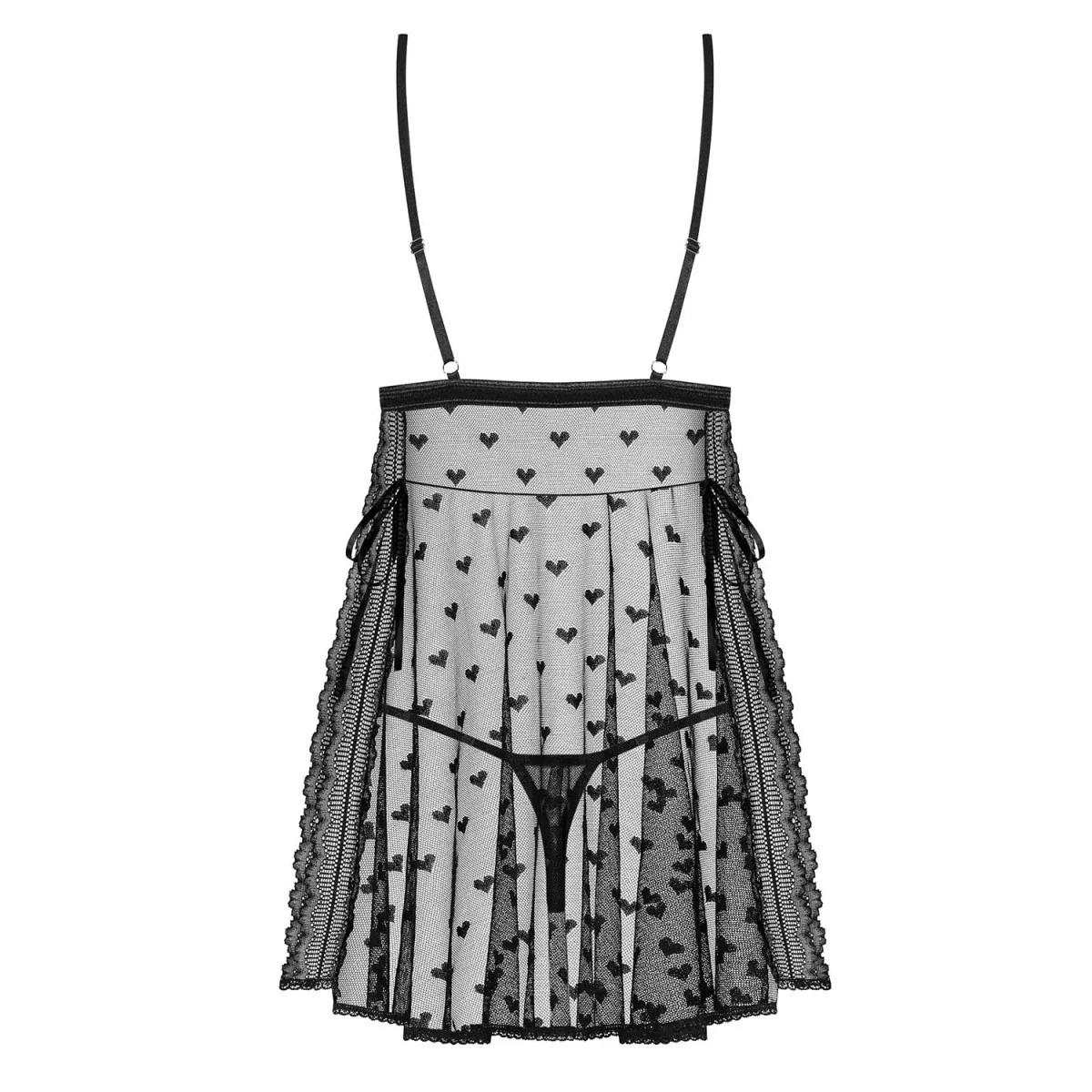 Heartia Babydoll & Tanga schwarz von Obsessive kaufen | Fesselliebe