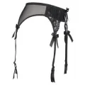 Plus Size Strumpfgürtel Schwarz V-8732 von Axami Size Plus