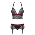 Rossita 3er Set Schwarz von Obsessive