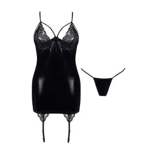 Gemma Chemise & Tanga Schwarz von Beauty Night Fashion