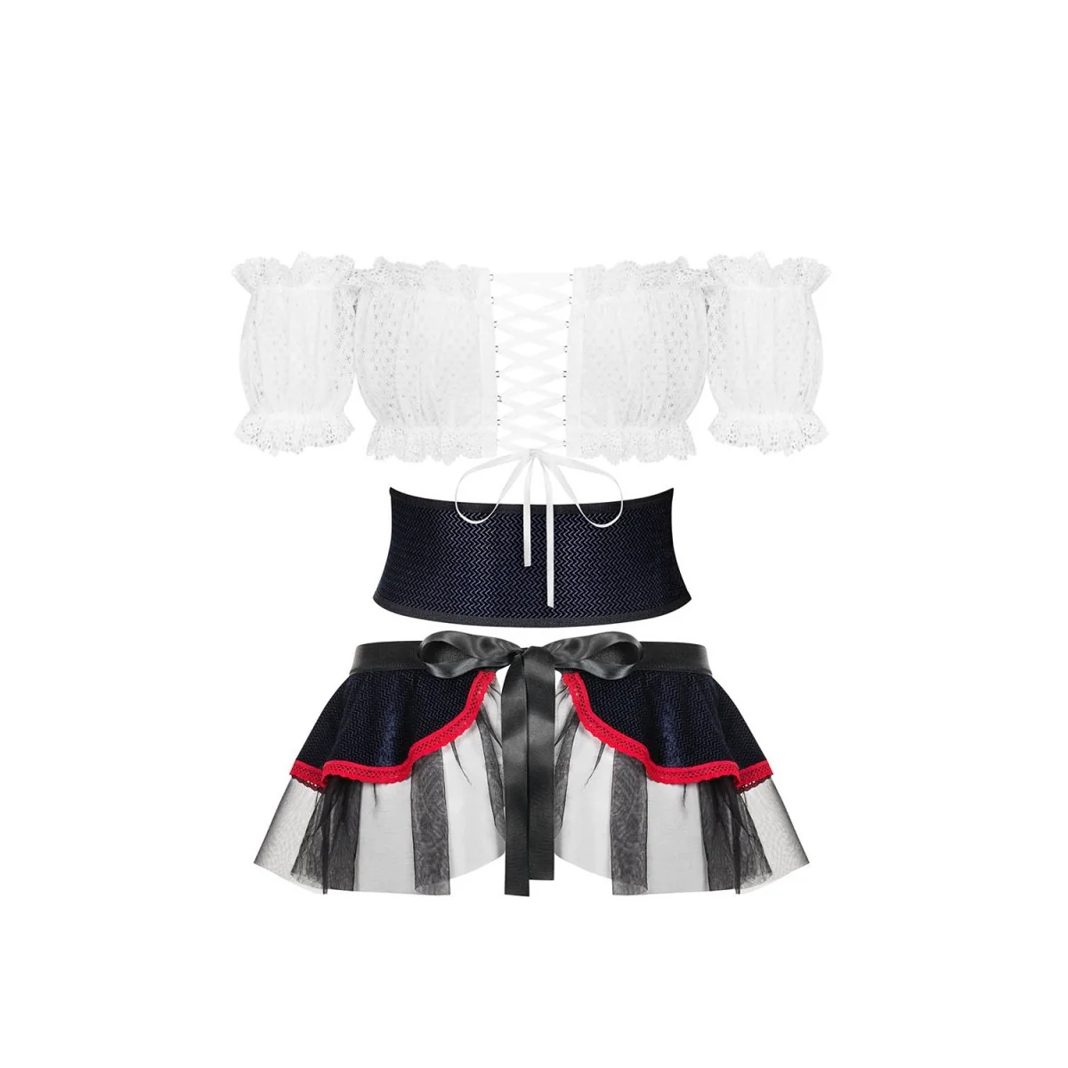 Slaviana Kostüm schwarz-weiß von Obsessive kaufen | Fesselliebe