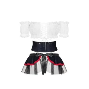 Slaviana Kostüm Schwarz-Weiss von Obsessive