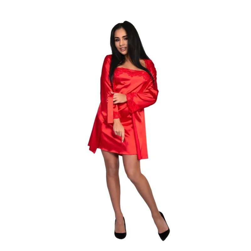 Jacqueline Set (dressing Gown + Chemise) rot von LivCo Corsetti Fashion kaufen | Fesselliebe