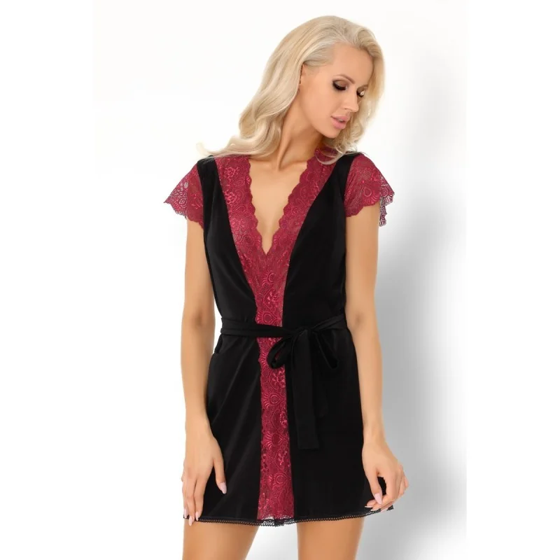 Kumiko Kleiding Gown schwarz-lila von LivCo Corsetti Fashion kaufen | Fesselliebe