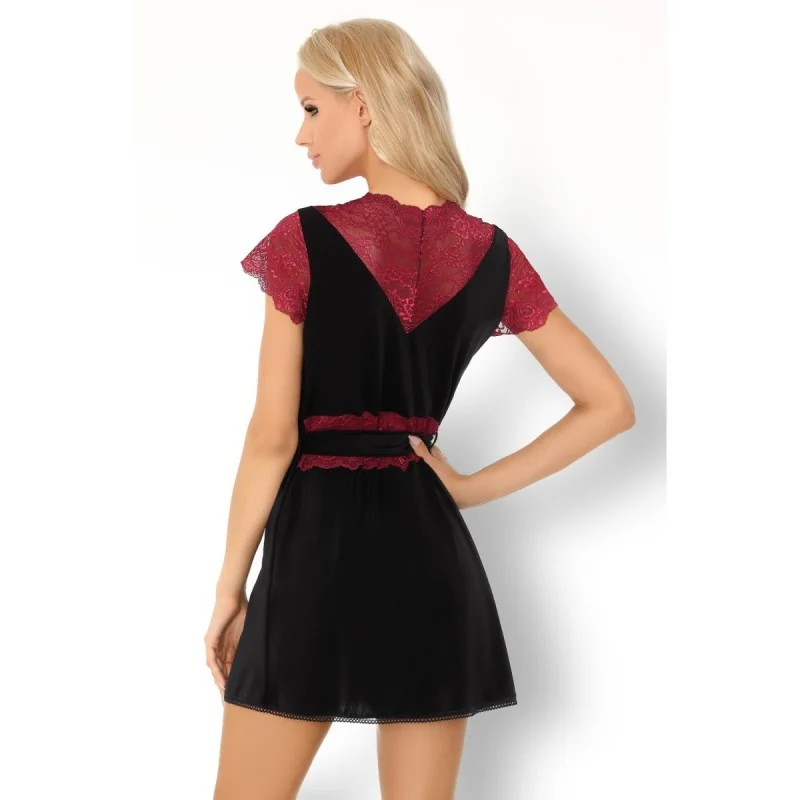 Kumiko Kleiding Gown schwarz-lila von LivCo Corsetti Fashion kaufen | Fesselliebe 2