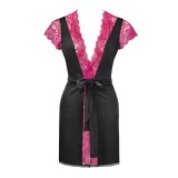 Kumiko Kleiding Gown Schwarz-Lila von Livco Corsetti Fashion | Fesselliebe.de