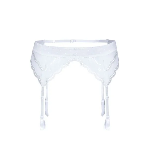 Lagerta Strumpfgürtel Weiss von Róza | Fesselliebe.de