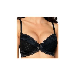 Lagerta Push-Up BH Schwarz von Róza | Fesselliebe.de