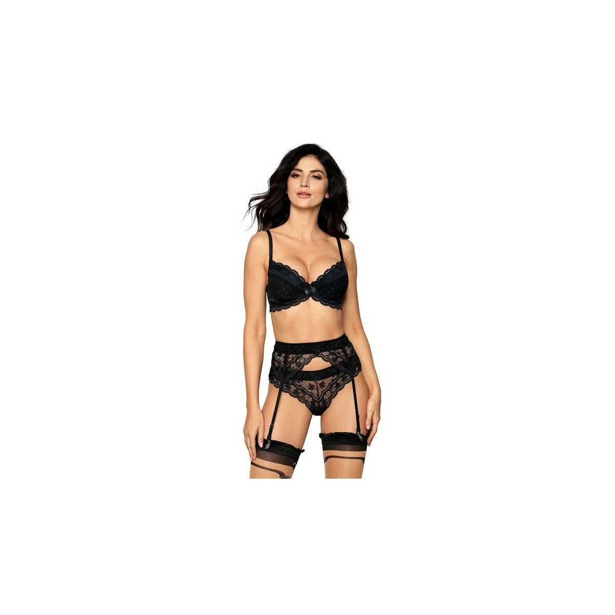 Lagerta Push-Up BH schwarz von Róza kaufen | Fesselliebe