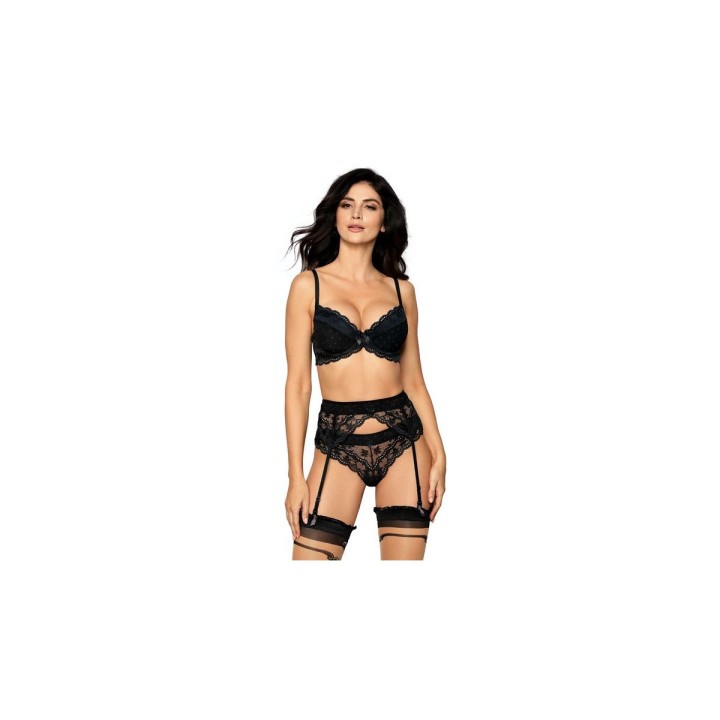 Lagerta Push-Up BH Schwarz von Róza | Fesselliebe.de