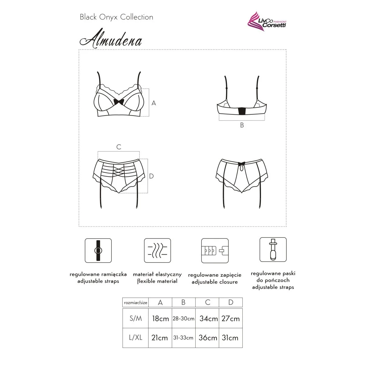 Almudena 2er Set schwarz von LivCo Corsetti Fashion kaufen | Fesselliebe