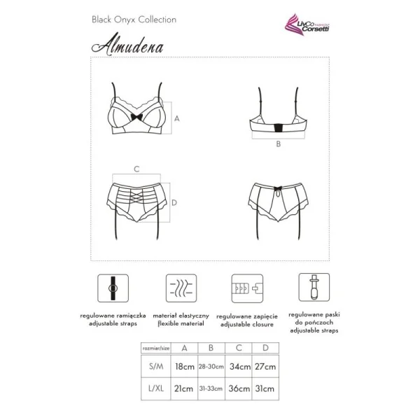 Almudena 2er Set schwarz von LivCo Corsetti Fashion kaufen | Fesselliebe