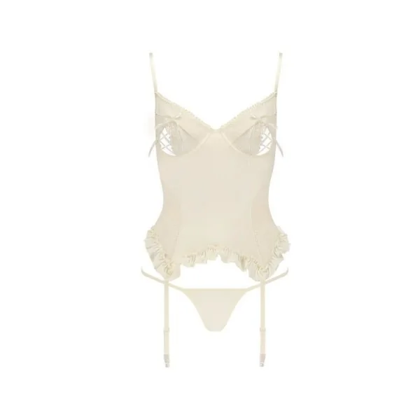 Bianca Korsett & Tanga Ekru von Avanua kaufen | Fesselliebe