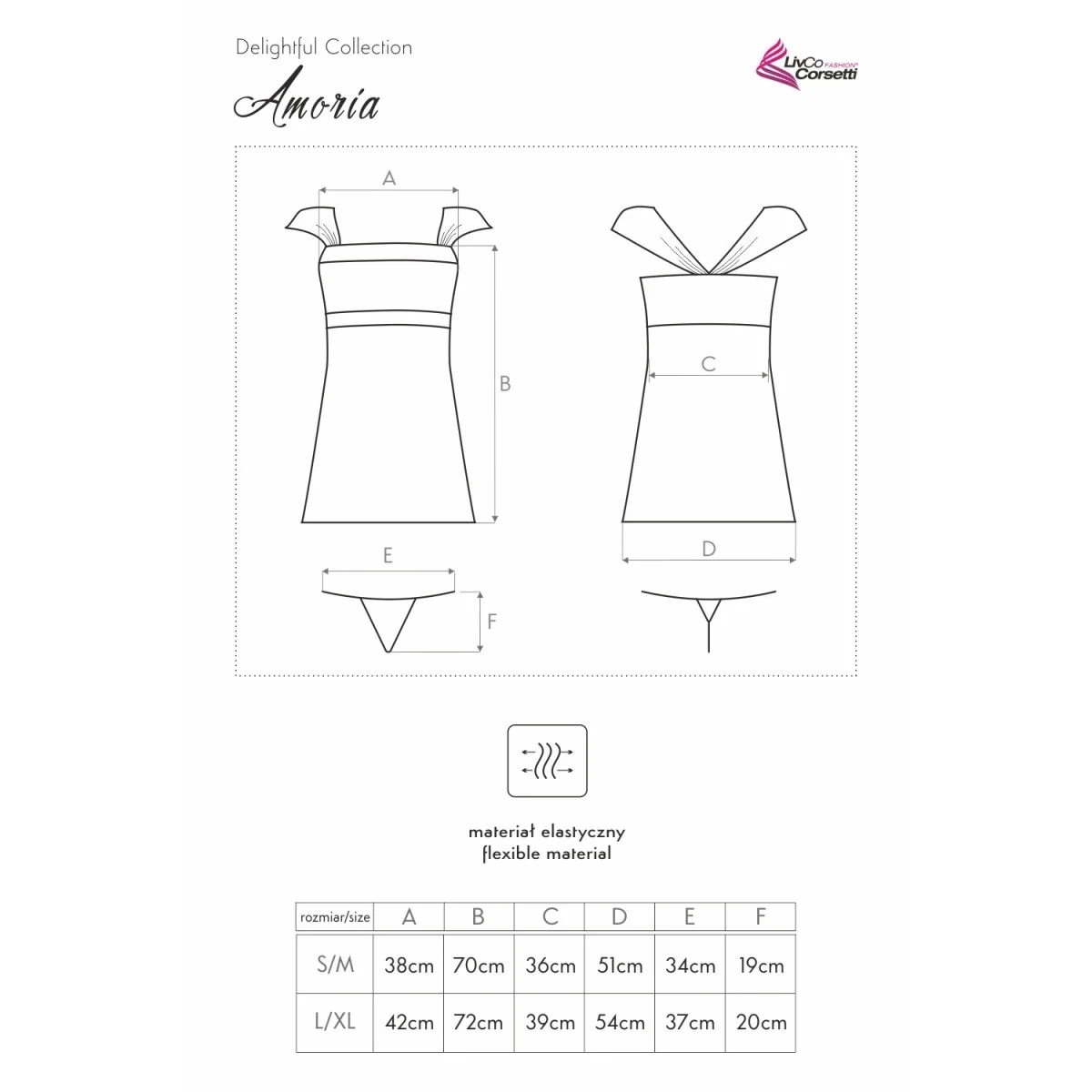 Amoria Chemise schwarz von LivCo Corsetti Fashion kaufen | Fesselliebe