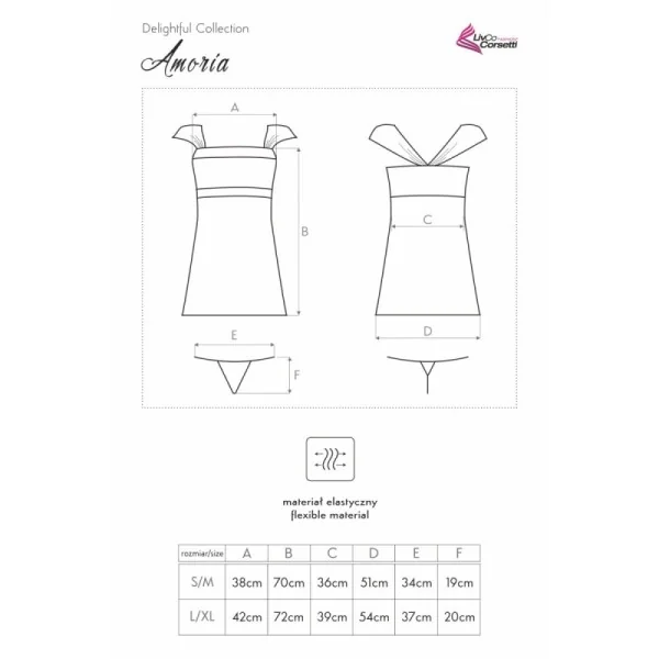 Amoria Chemise schwarz von LivCo Corsetti Fashion kaufen | Fesselliebe