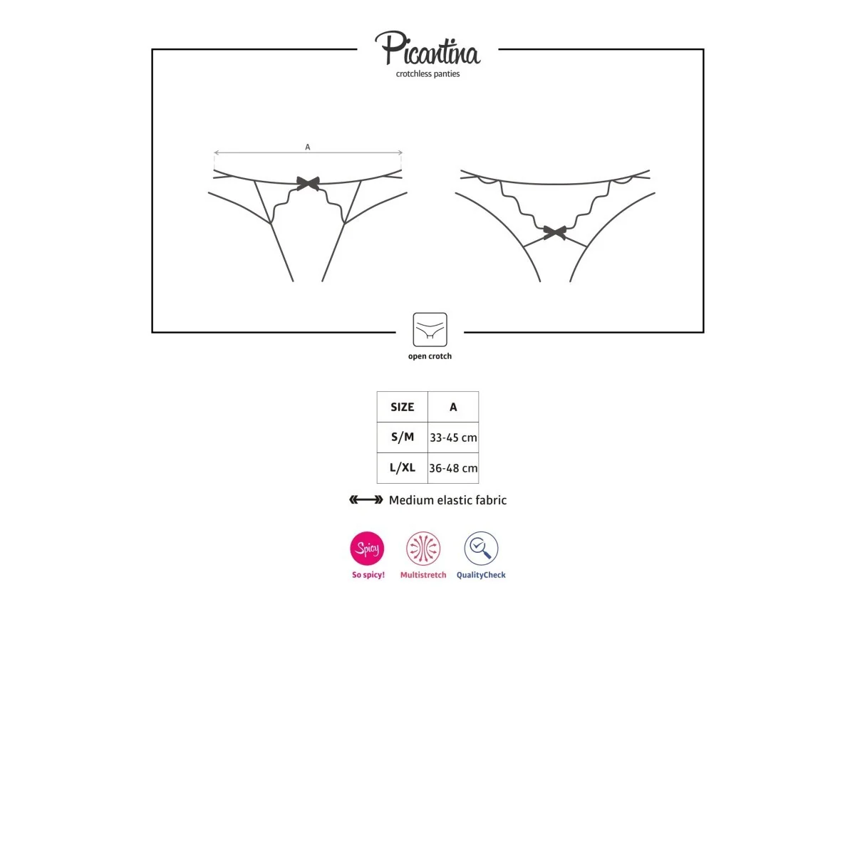 Picantina offener Schritt Tanga schwarz von Obsessive kaufen | Fesselliebe