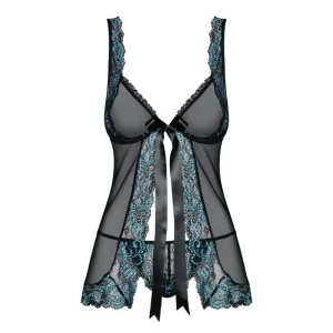 Amanta Babydoll & Tanga Schwarz von Obsessive