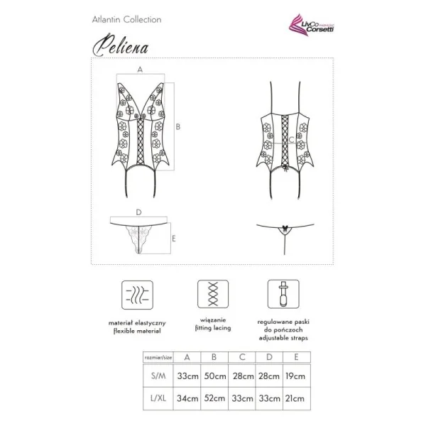 Peliena Korsett schwarz von LivCo Corsetti Fashion kaufen | Fesselliebe