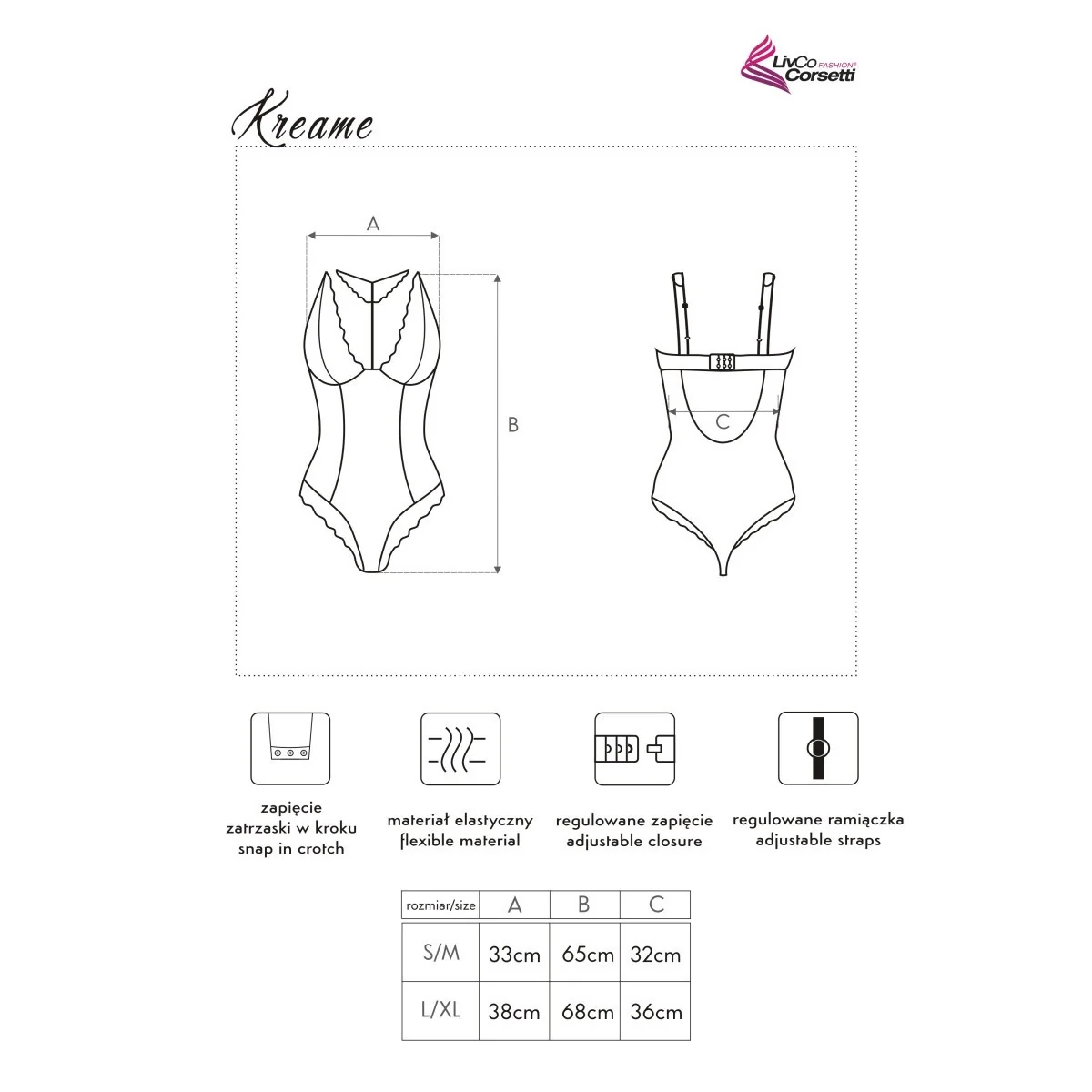 Kreame Body schwarz von LivCo Corsetti Fashion kaufen | Fesselliebe