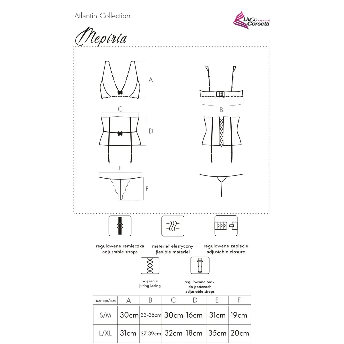 Mepiria 3er Set schwarz von LivCo Corsetti Fashion kaufen | Fesselliebe