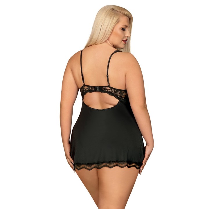 Luvae Babydoll & Tanga Schwarz Size Plus von Obsessive Size Plus | Fesselliebe.de