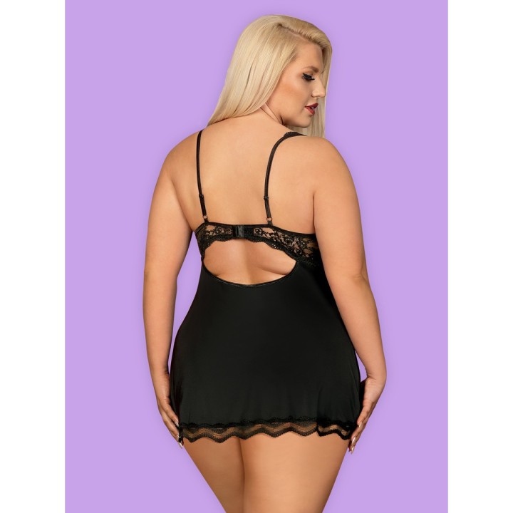 Luvae Babydoll & Tanga Schwarz Size Plus von Obsessive Size Plus | Fesselliebe.de