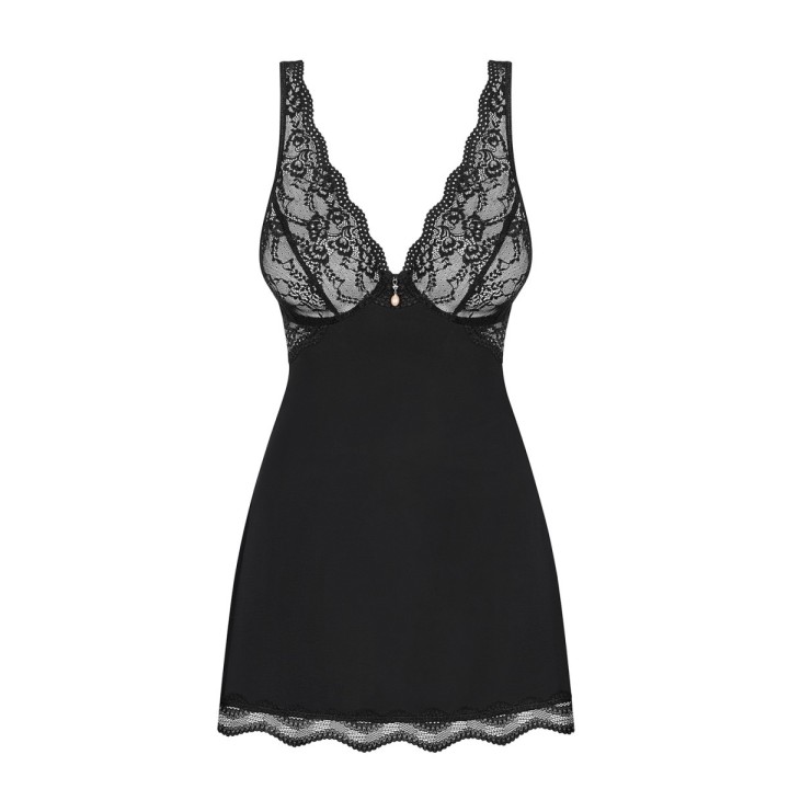 Luvae Babydoll & Tanga Schwarz Size Plus von Obsessive Size Plus | Fesselliebe.de