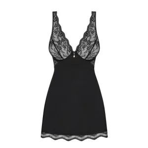 Luvae Babydoll & Tanga Schwarz Size Plus von Obsessive Size Plus