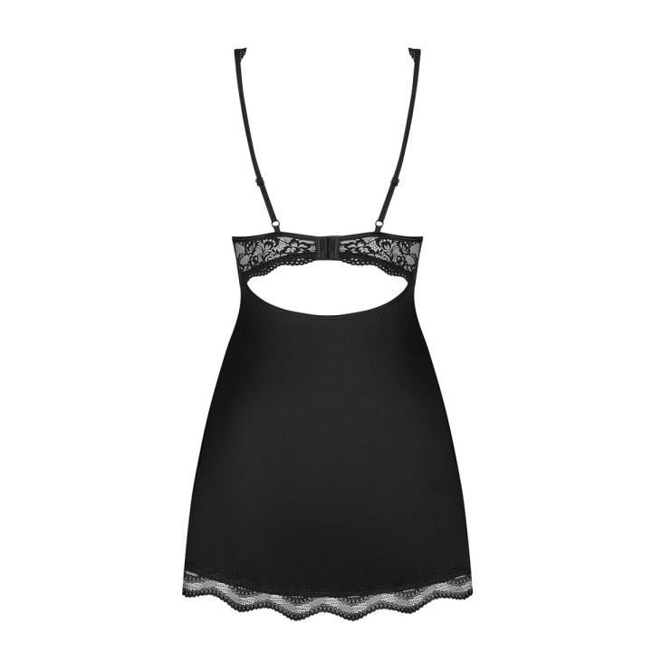 Luvae Babydoll & Tanga Schwarz Size Plus von Obsessive Size Plus | Fesselliebe.de