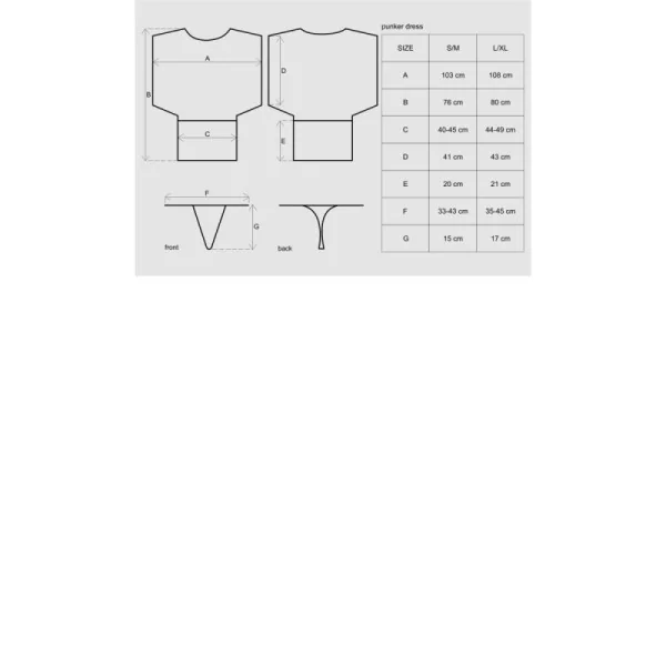 Punker Kleid & Tanga schwarz von Obsessive kaufen | Fesselliebe