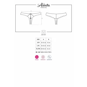 Alabastra Offener Schritt Tanga Weiss von Obsessive