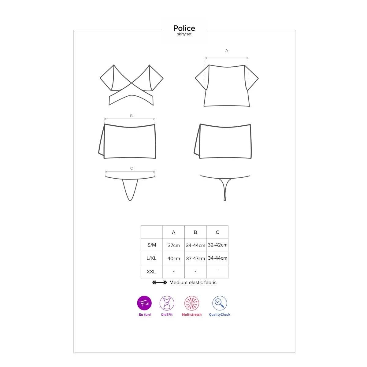 Police Uniform schwarz von Obsessive kaufen | Fesselliebe