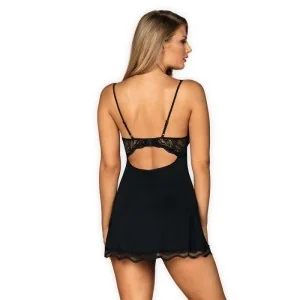 Luvae Babydoll & Tanga Schwarz von Obsessive