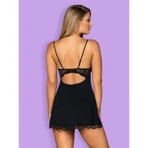 Luvae Babydoll & Tanga Schwarz von Obsessive