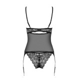 Contica Korsett & Panty Schwarz von Obsessive | Fesselliebe.de