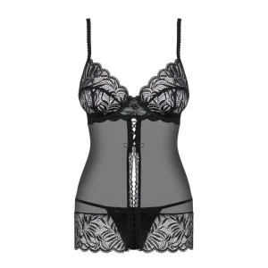 Contica Babydoll & Tanga Schwarz von Obsessive