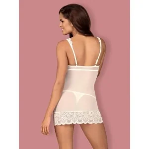 Chemise & Tanga Weiss 853-Che-2 von Obsessive