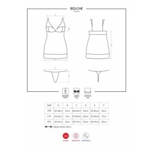 Chemise & Tanga Weiss 853-Che-2 von Obsessive