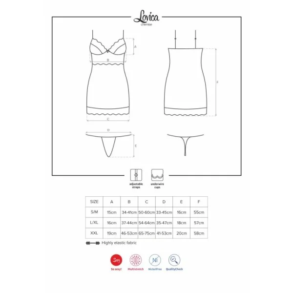 Lovica Chemise & Tanga rot von Obsessive kaufen | Fesselliebe