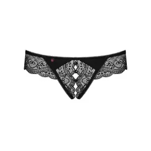 Miamor Offener Schritt Tanga Schwarz von Obsessive