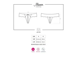 Miamor Offener Schritt Tanga Schwarz von Obsessive