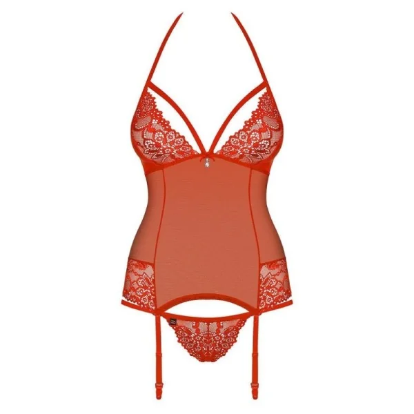 Korsett & Tanga rot 838-Cor-3 von Obsessive kaufen | Fesselliebe
