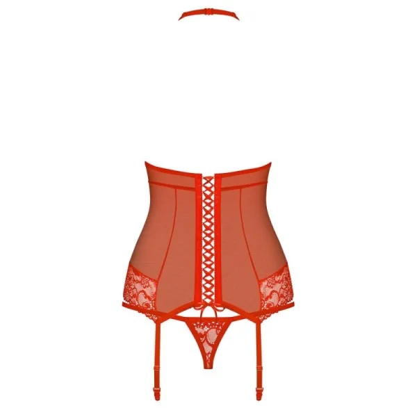 Korsett & Tanga rot 838-Cor-3 von Obsessive kaufen | Fesselliebe