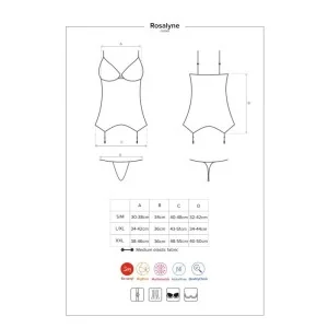 Rosalyne Korsett & Tanga Rot von Obsessive