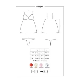 Rosalyne Babydoll & Tanga Rot von Obsessive
