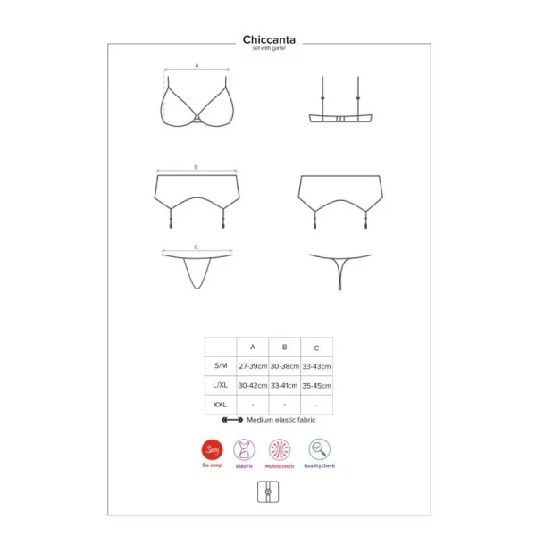 Chiccanta 3er Set schwarz von Obsessive kaufen | Fesselliebe