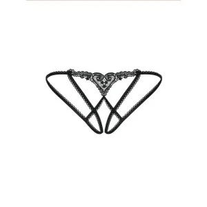 Chiccanta Offener Schritt Höschen Schwarz von Obsessive