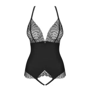 Chiccanta Offener Schritt Body Schwarz von Obsessive