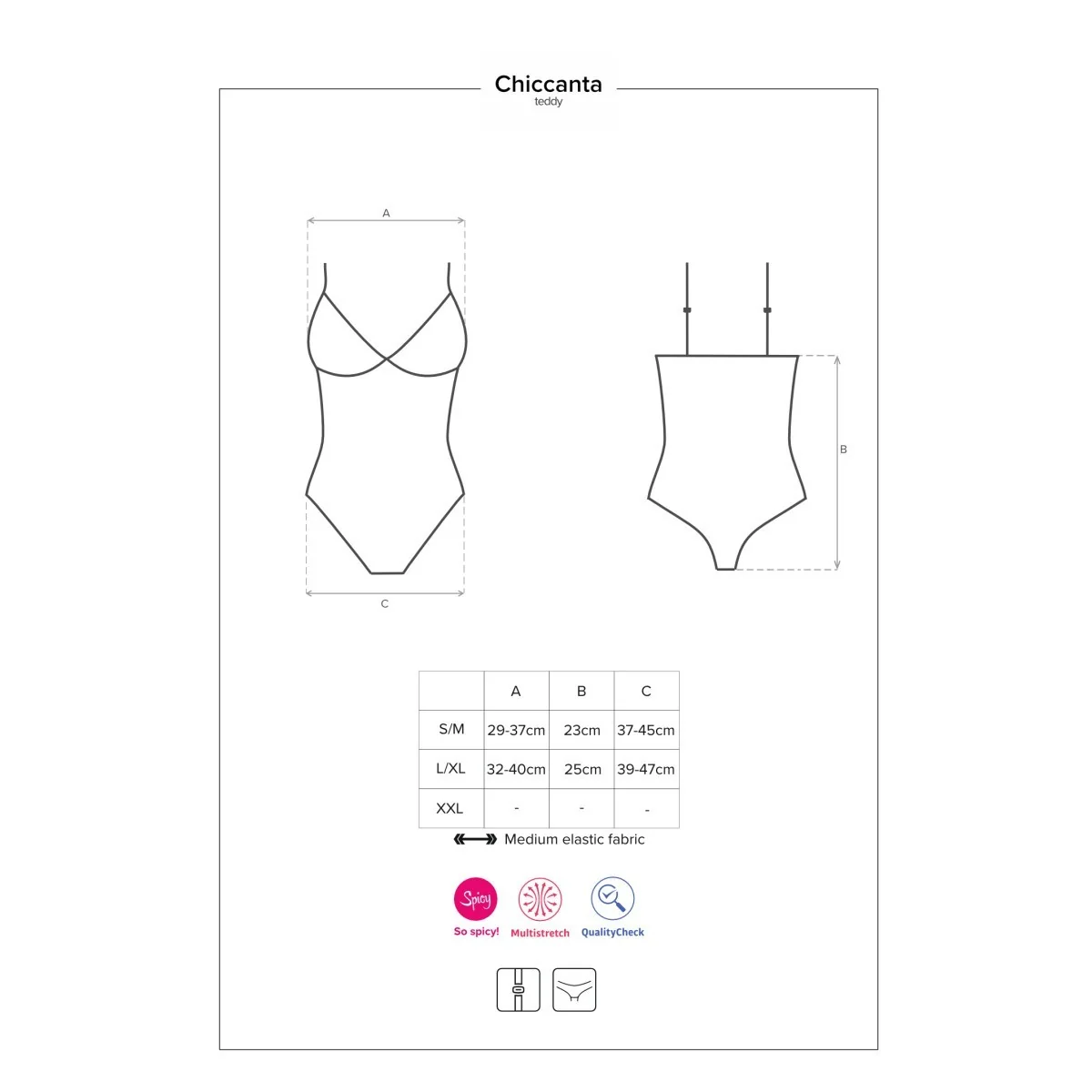 Chiccanta offener Schritt Body schwarz von Obsessive kaufen | Fesselliebe