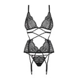 Mixty Korsett & Tanga Schwarz von Obsessive | Fesselliebe.de
